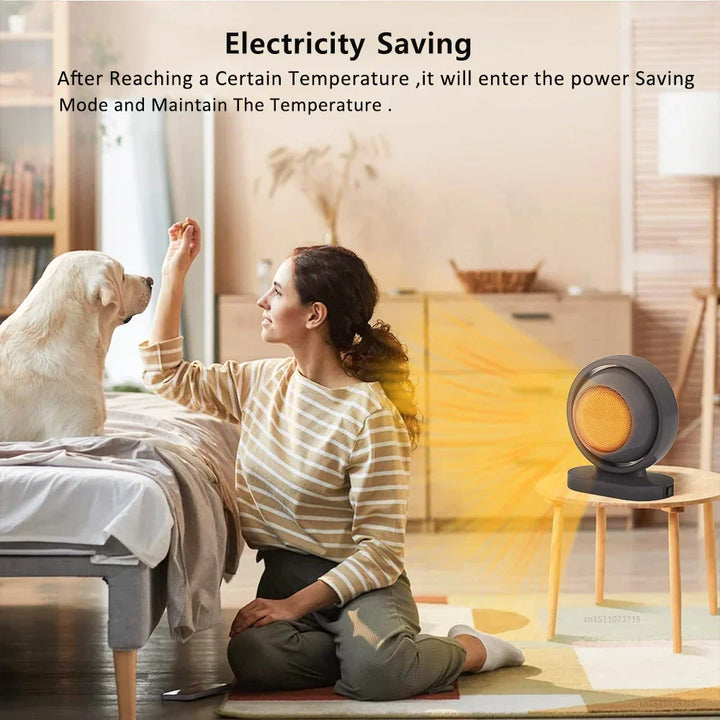 HotAir Mini PTC-värmare | 380W | Överhettningsskydd och konstant temperatur | Bärbar med EU-kontakt
