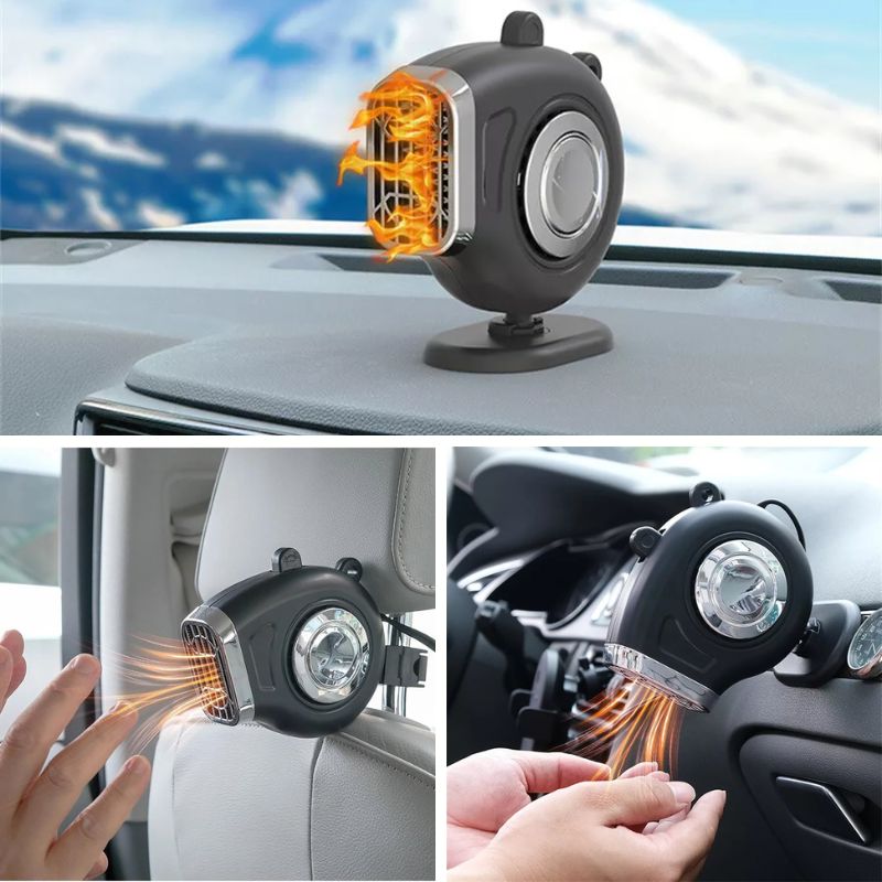 12V bärbar bilvärmare med 360° vinkeljustering
