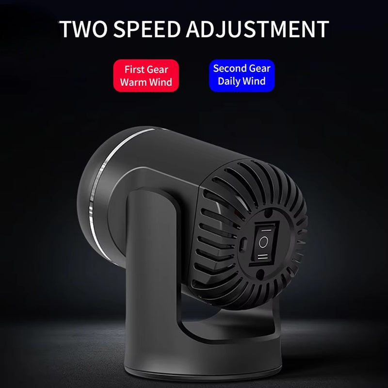 12V bärbar bilvärmare med 360° rotation och överhettningsskydd