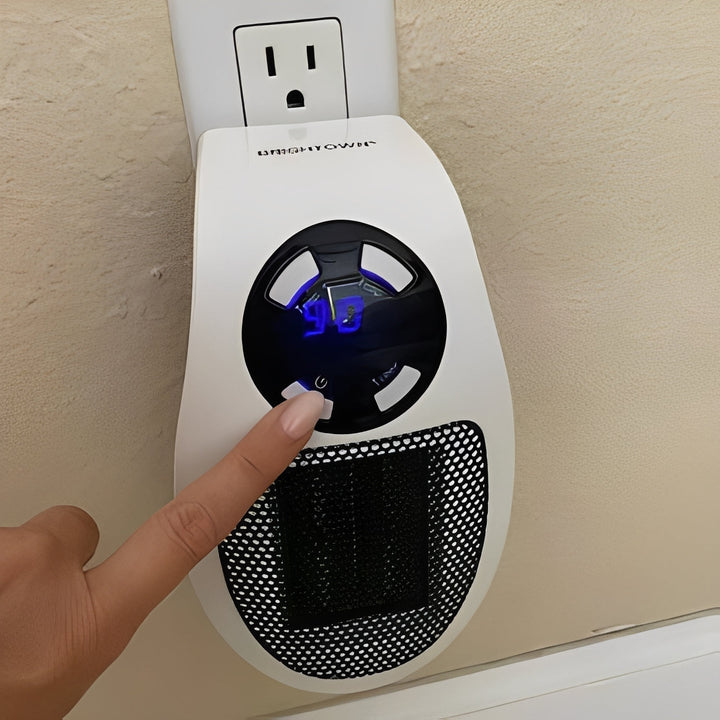 Elektrisk bärbar rumsvärmare med termostatstyrning